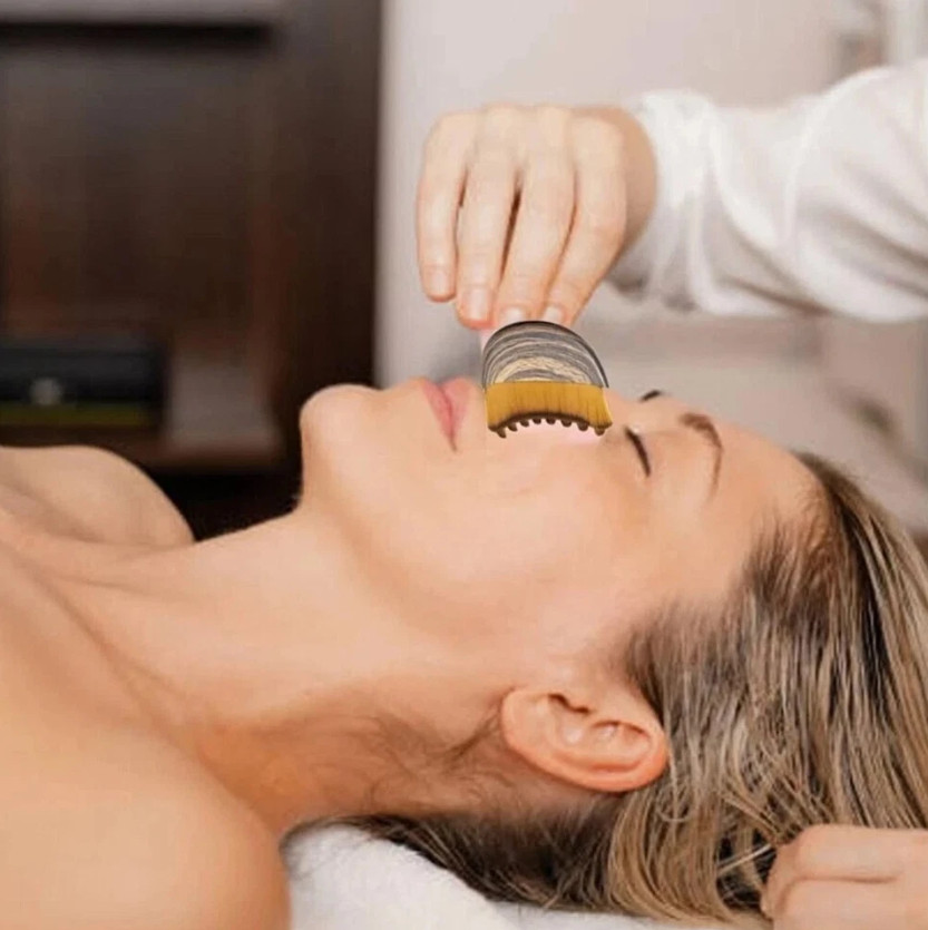 New Lymphatic Contour Face Brush, Dry Brushing Face Brush, Lymphatic Drainage