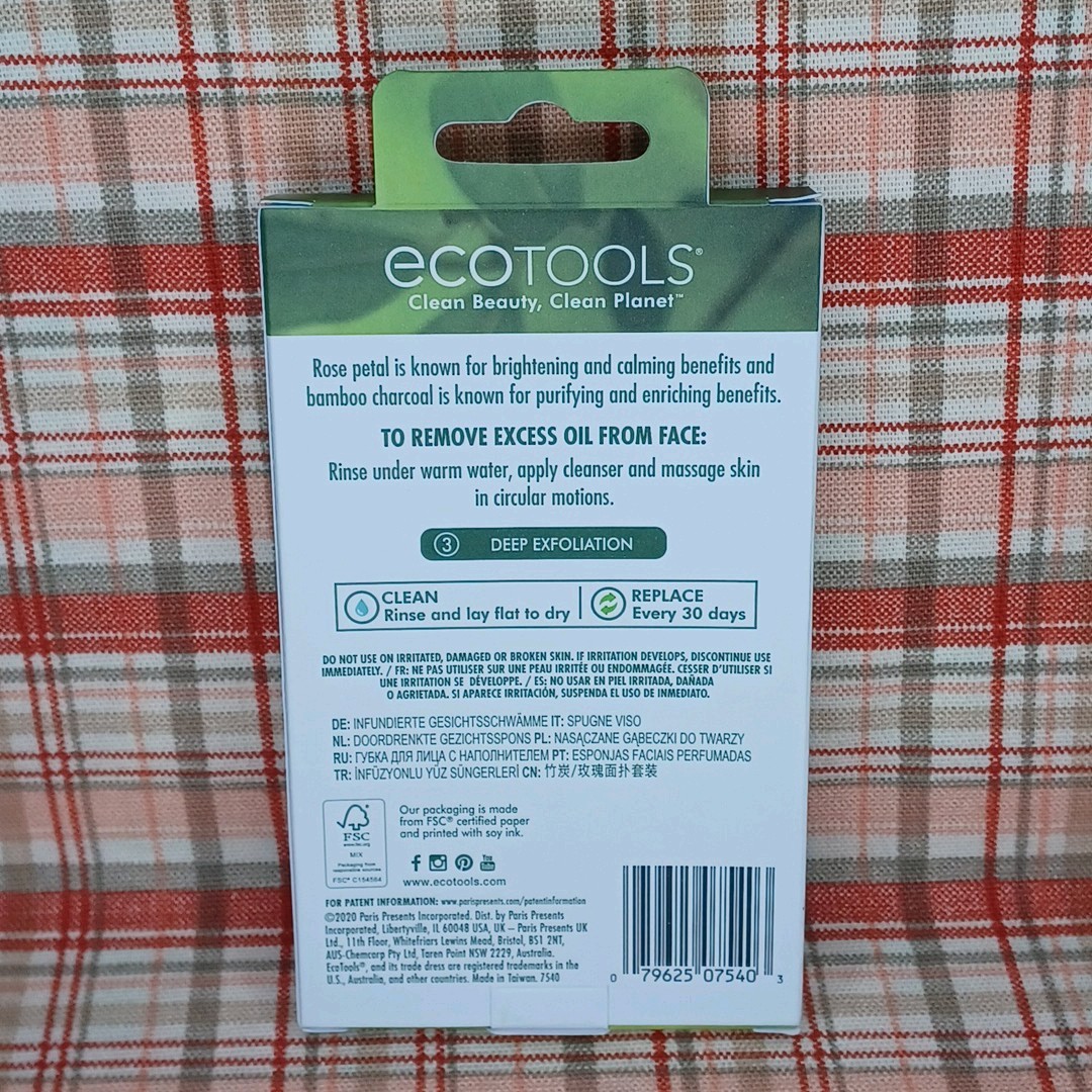 Eco Tools Beauty Duo Rose Quartz Facial Roller And Infused Facial Sponges