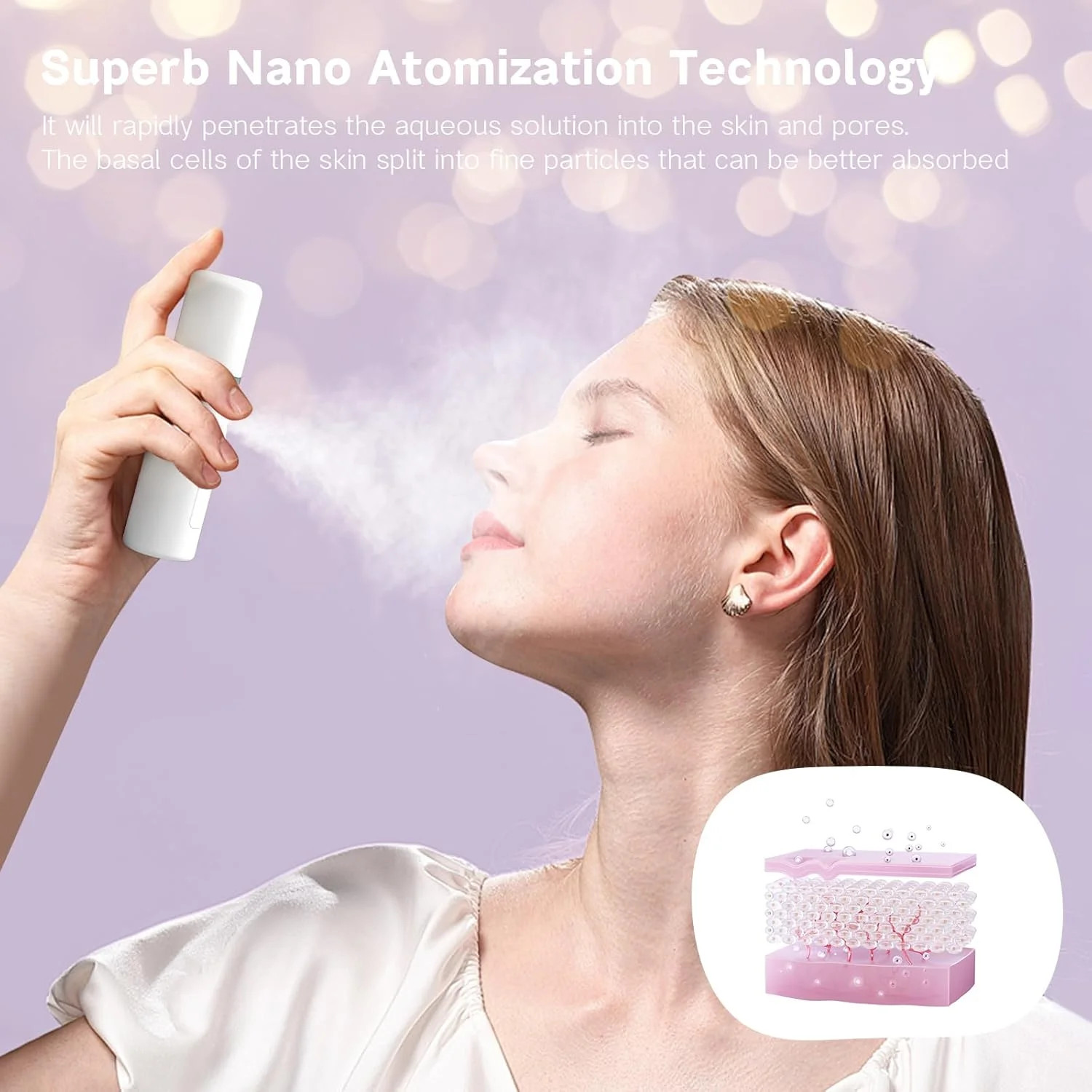 Nano Facial Mister Portable Mini Face Mist Handy Sprayer Automatic Eyelash Exten