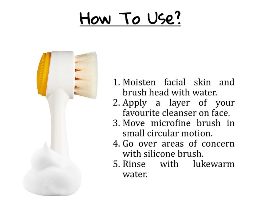 APRILSKIN Dual Cleansing Pore Brush Made in korea 2-in-1 Facial Cleansing Brush