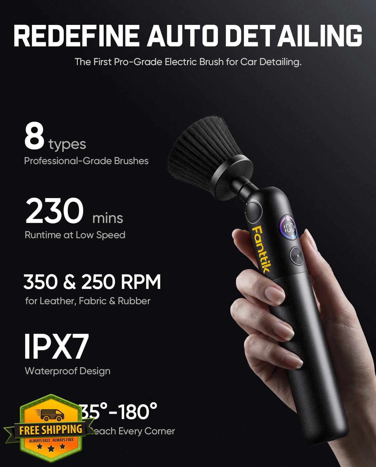 Fanttik Flip G10 Nano AutoCare Detailing Brush