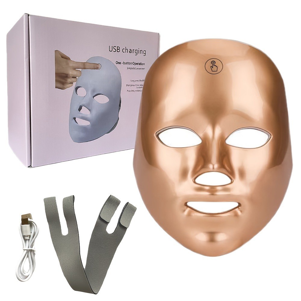 Portable Home USB Powered 7 Color LED Facial Beauty Instrument Facial Care Tools
