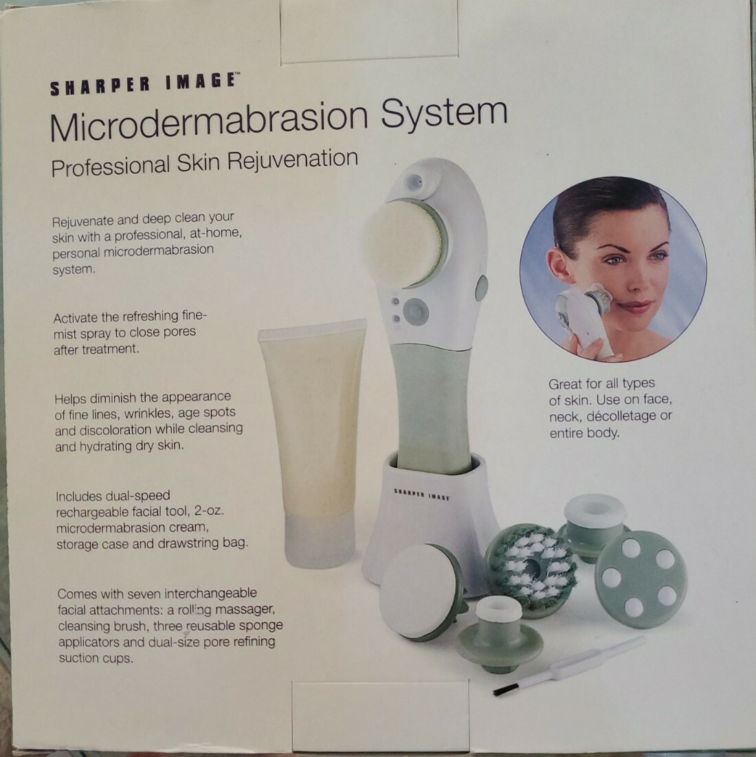 Sharper Image Microdermabrasion System Skin Rejuvenation Pro Cleansing Set