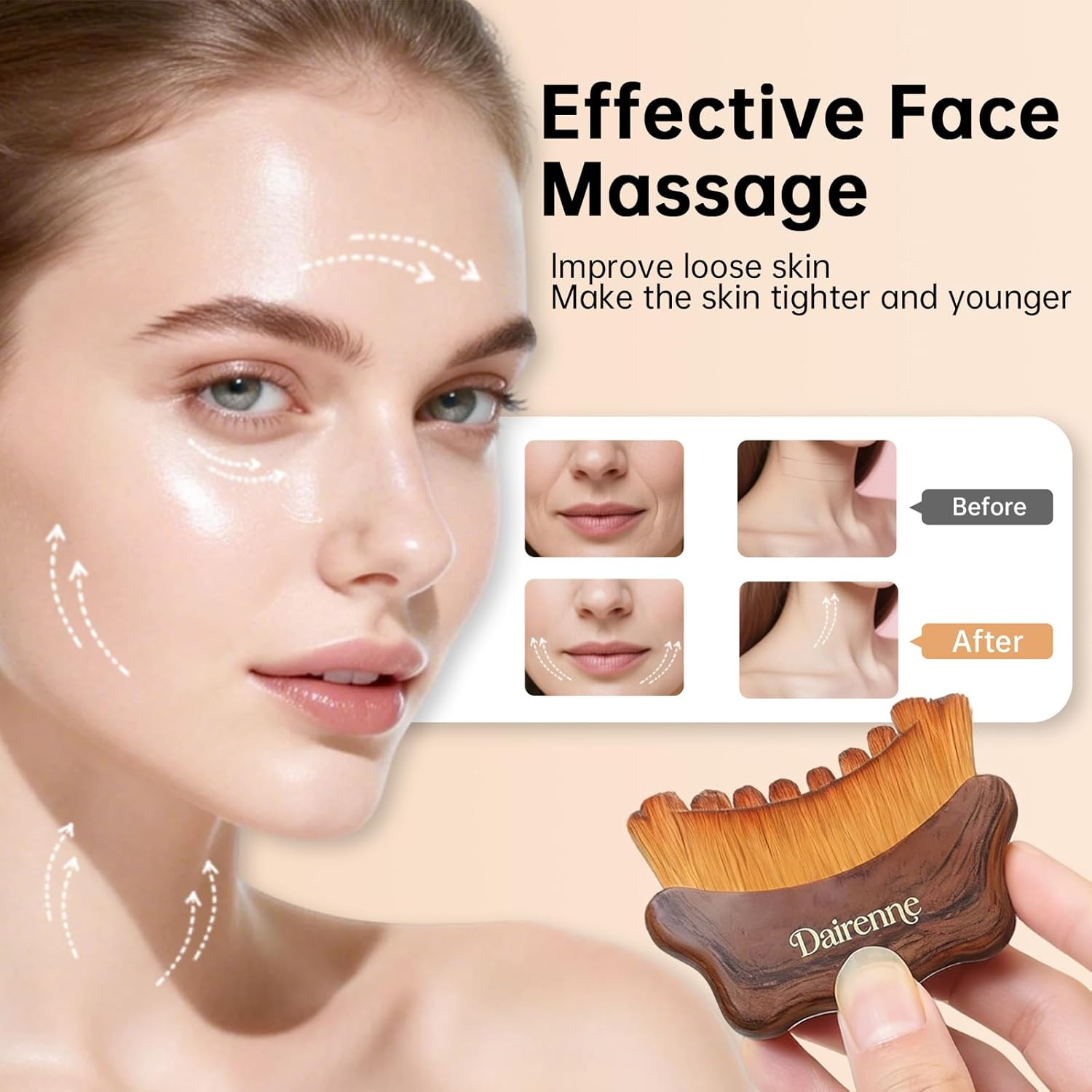 Lymphatic Contour Face Brush – Facial Sculpting & Anti-Puffiness Tool | Ultra So