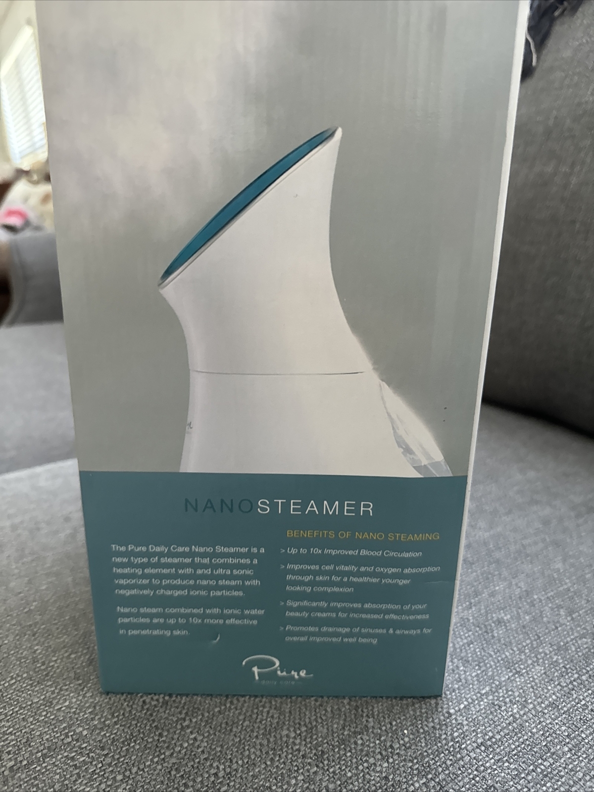 Pure Daily Care NanoSteamer Large 3-in-1 Nano Ionic Facial Steamer with 5 Piece