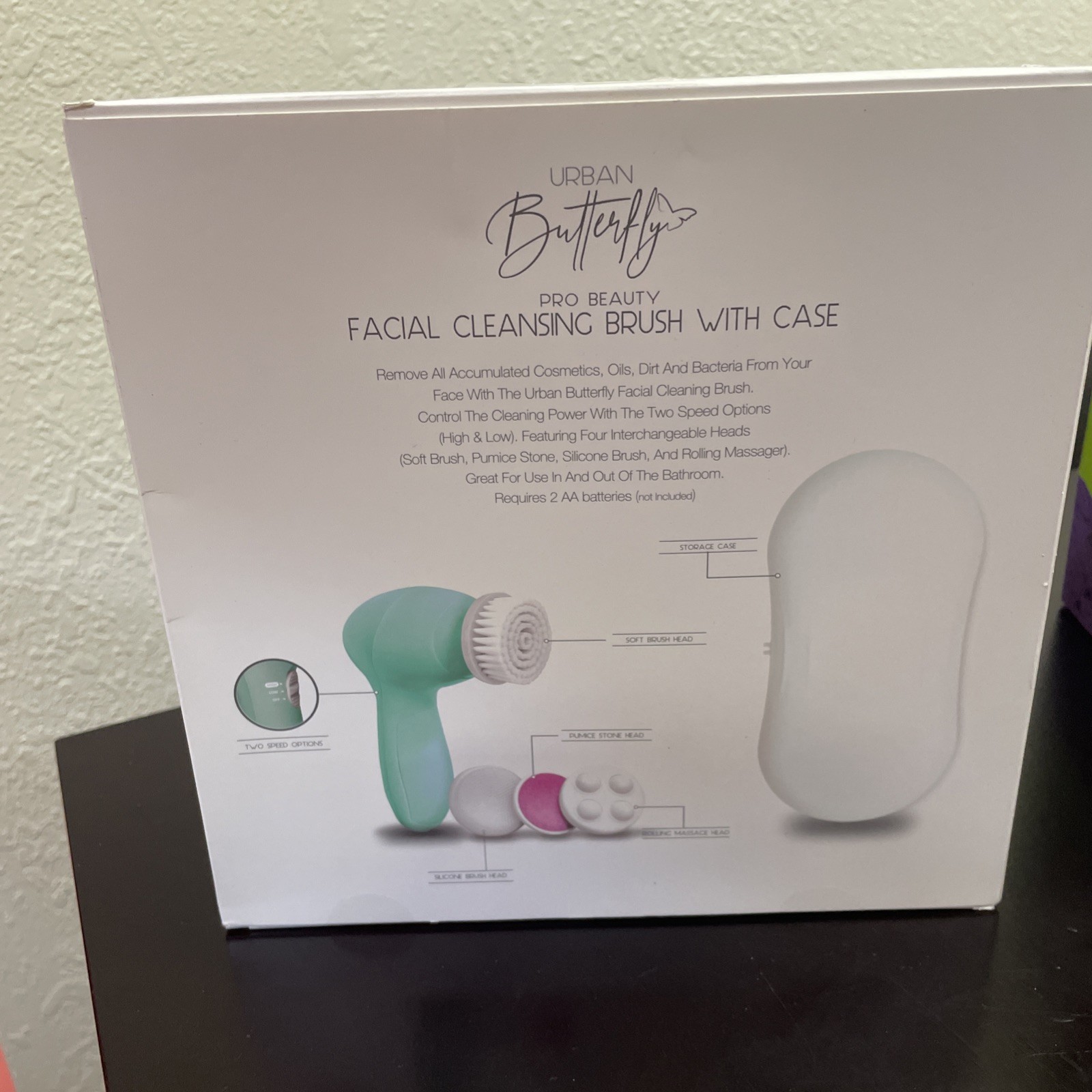 Urban Butterfly Pro Beauty 4 In 1 Electric Spa Brush 4 Pieces USA Seller