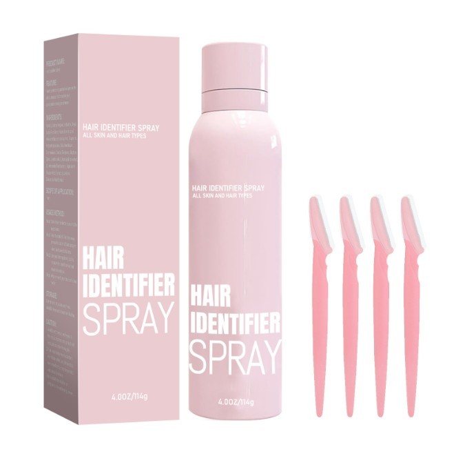 Hair Identification Spray Set, Face Shaving Moisturizing Grooming Kit