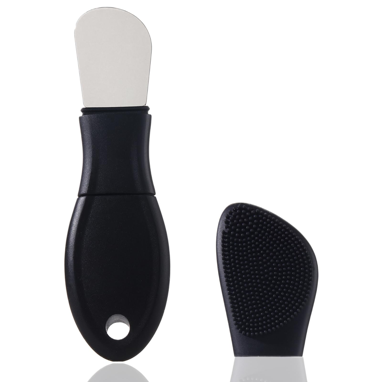 YUSAGO Multifunctional Face Washing Brushes,2 in 1 1 Count (Pack of 1), Black
