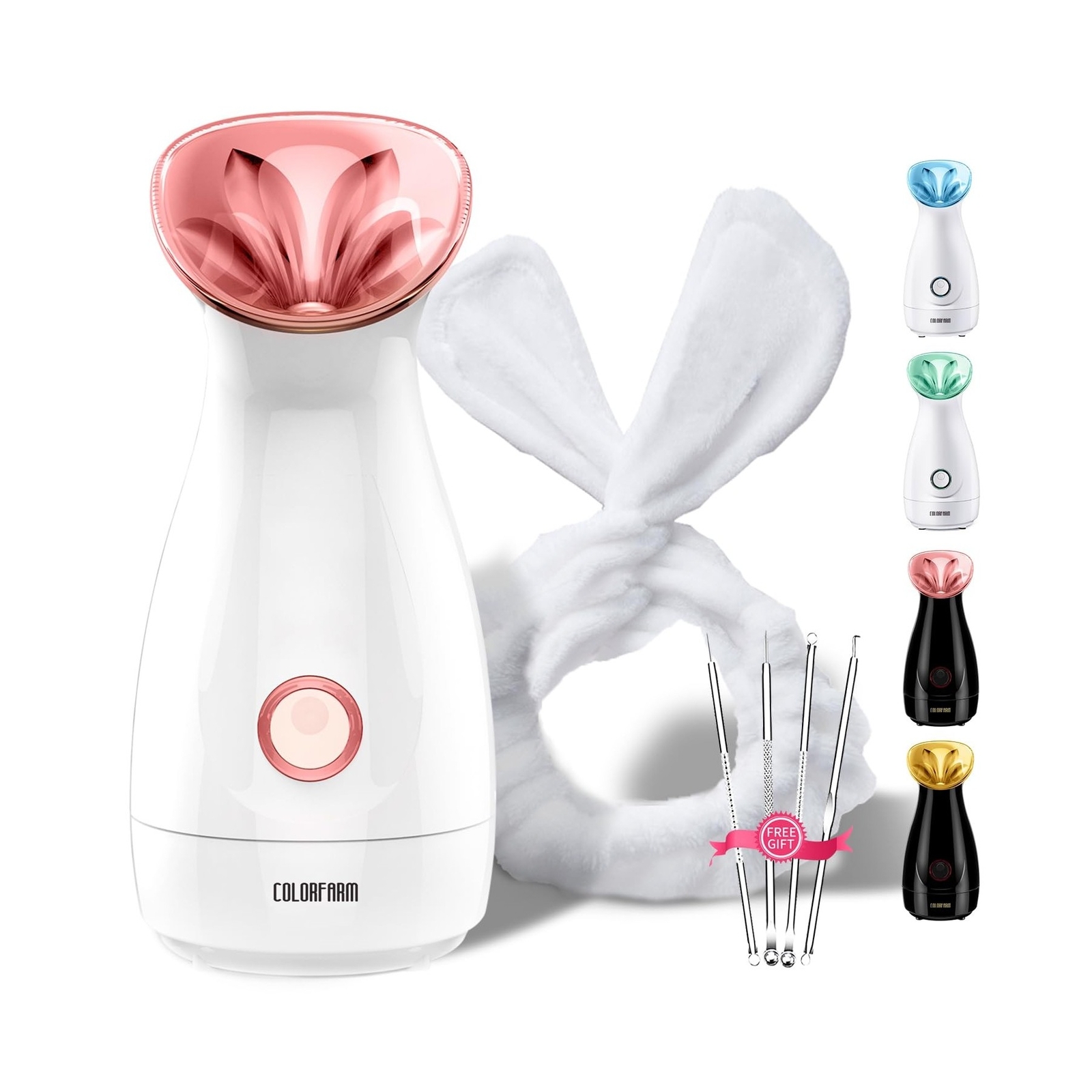Facial Steamer Nano Ionic Hot Mist Face Steamer Home Sauna SPA Face Humidifie…