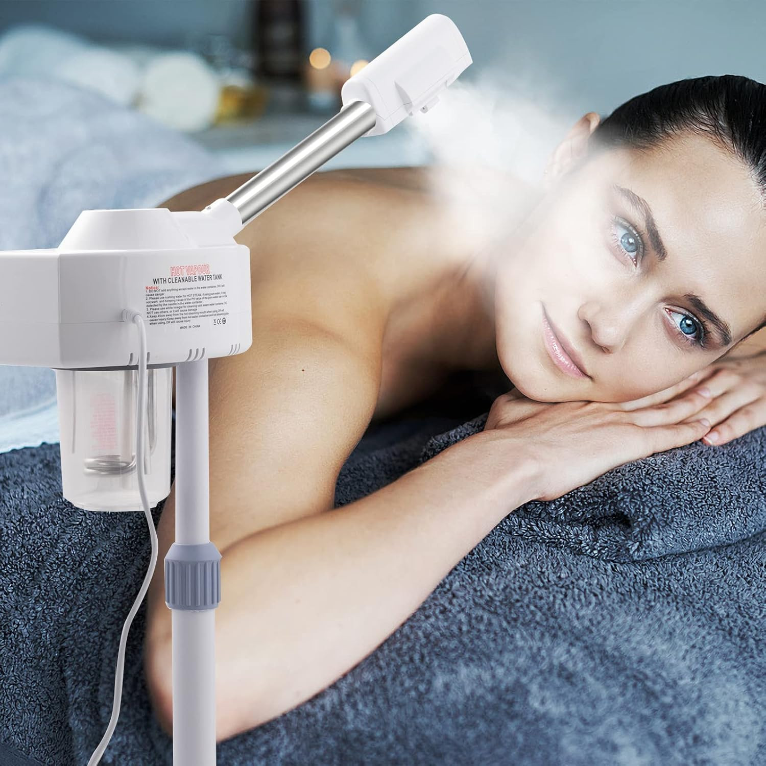 Professional Facial Steamer with Touch Screen, Esthetician Steamer Humidifier Fa
