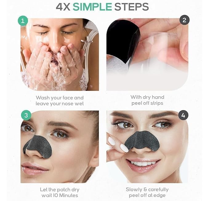 Kesrinplus Bamboo Charcoal Nose Pore Strips – 10 PCS Blackhead Remover