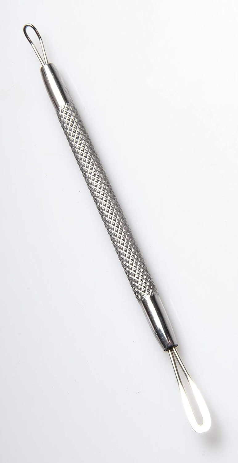 Comedone Extractor Blackhead Whitehead Remover Tool Dual Loop Stainless Steel