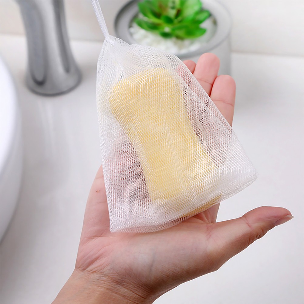 40 Pcs Hanging Soap Foaming Net Mesh Bag Facial Cleanser For Body Bath