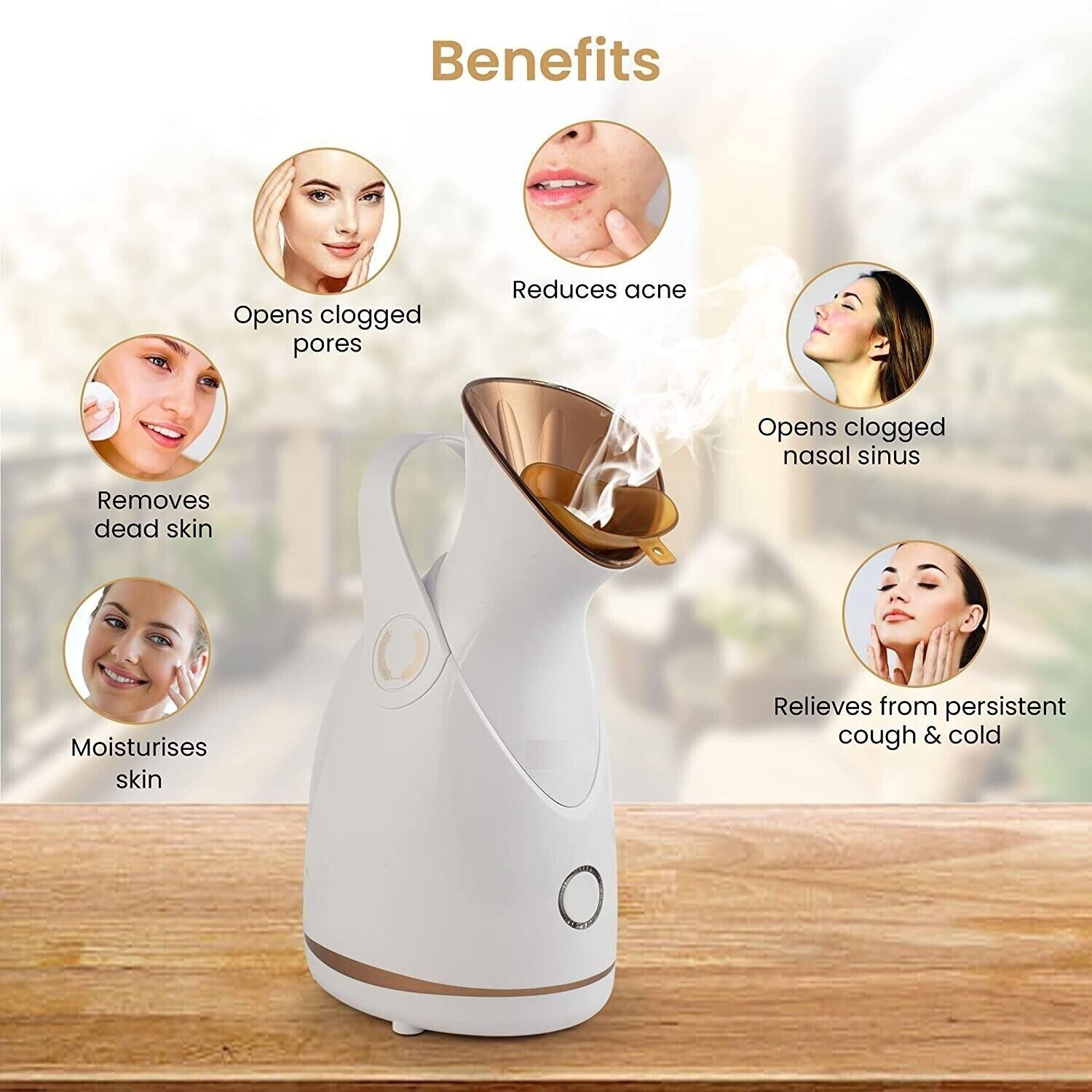 Facial Steamer With Nano Ionic Hot Steaming Technology, Hot Mist Moisturizing