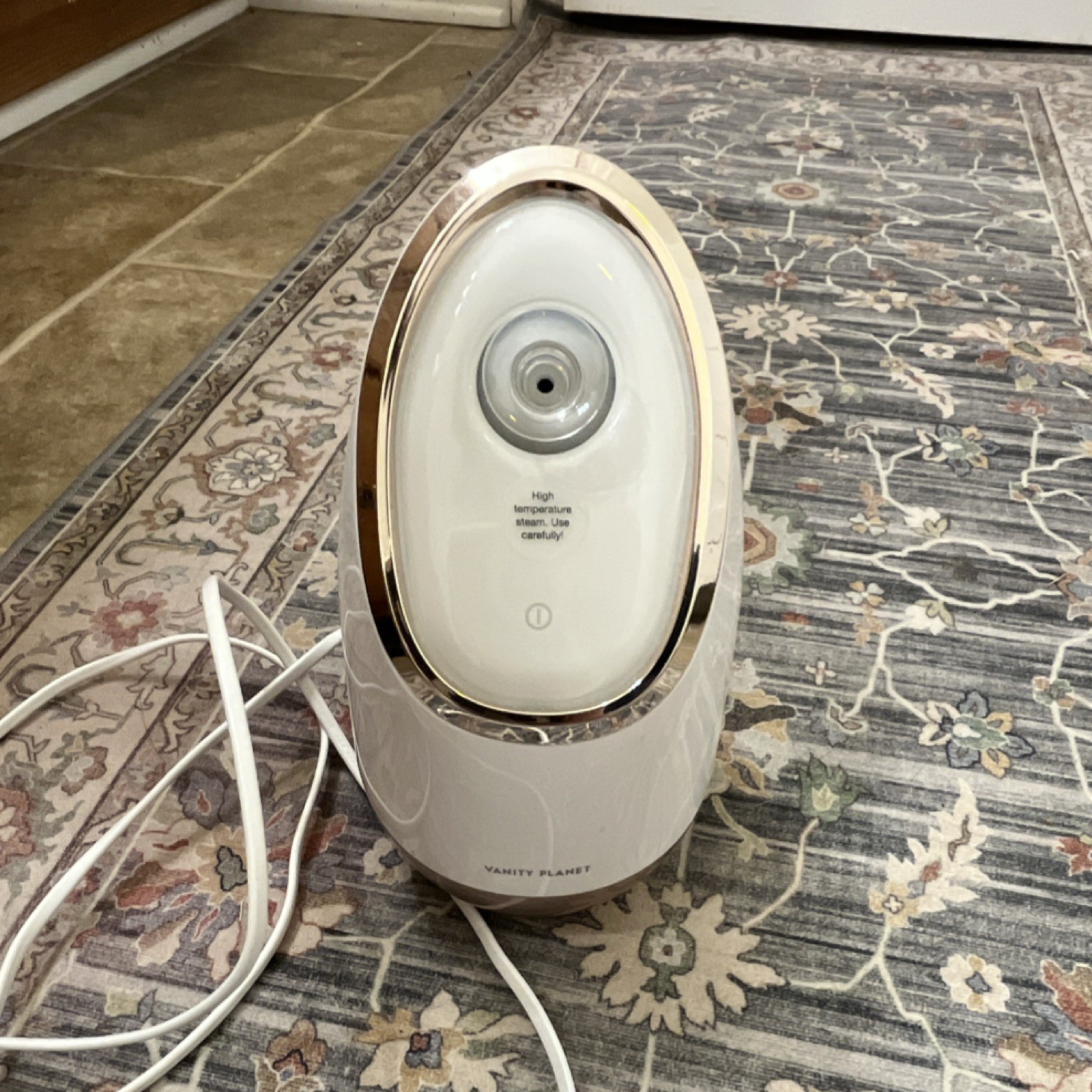 Vanity Planet Facial Steamer Corded Electric Plastic White/Rose Gold