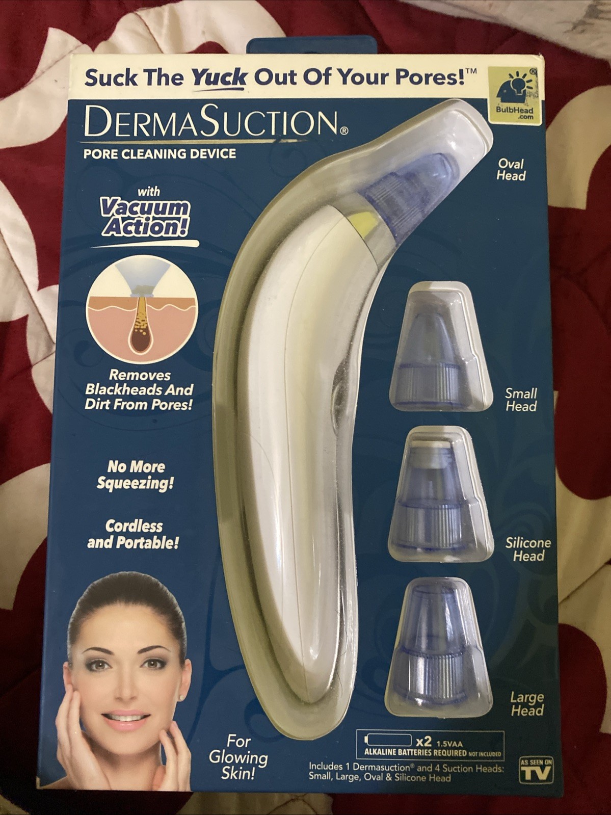 DERMASUCTION Derma Suction Pore Cleaning Device with Vacuum Action Cordless 001