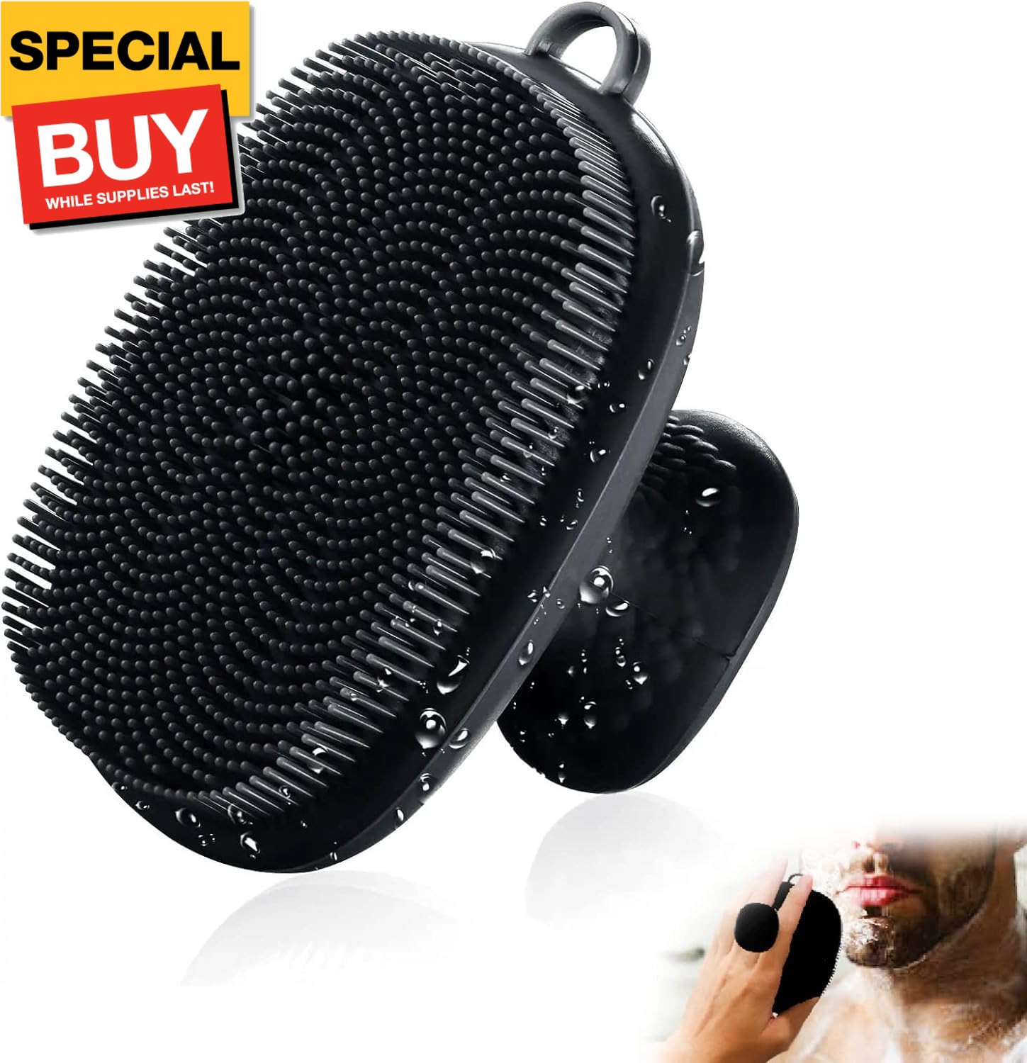 Face Scrubber, Silicone Face Scrubber for Men, Facial Cleansing Brush Silicone F