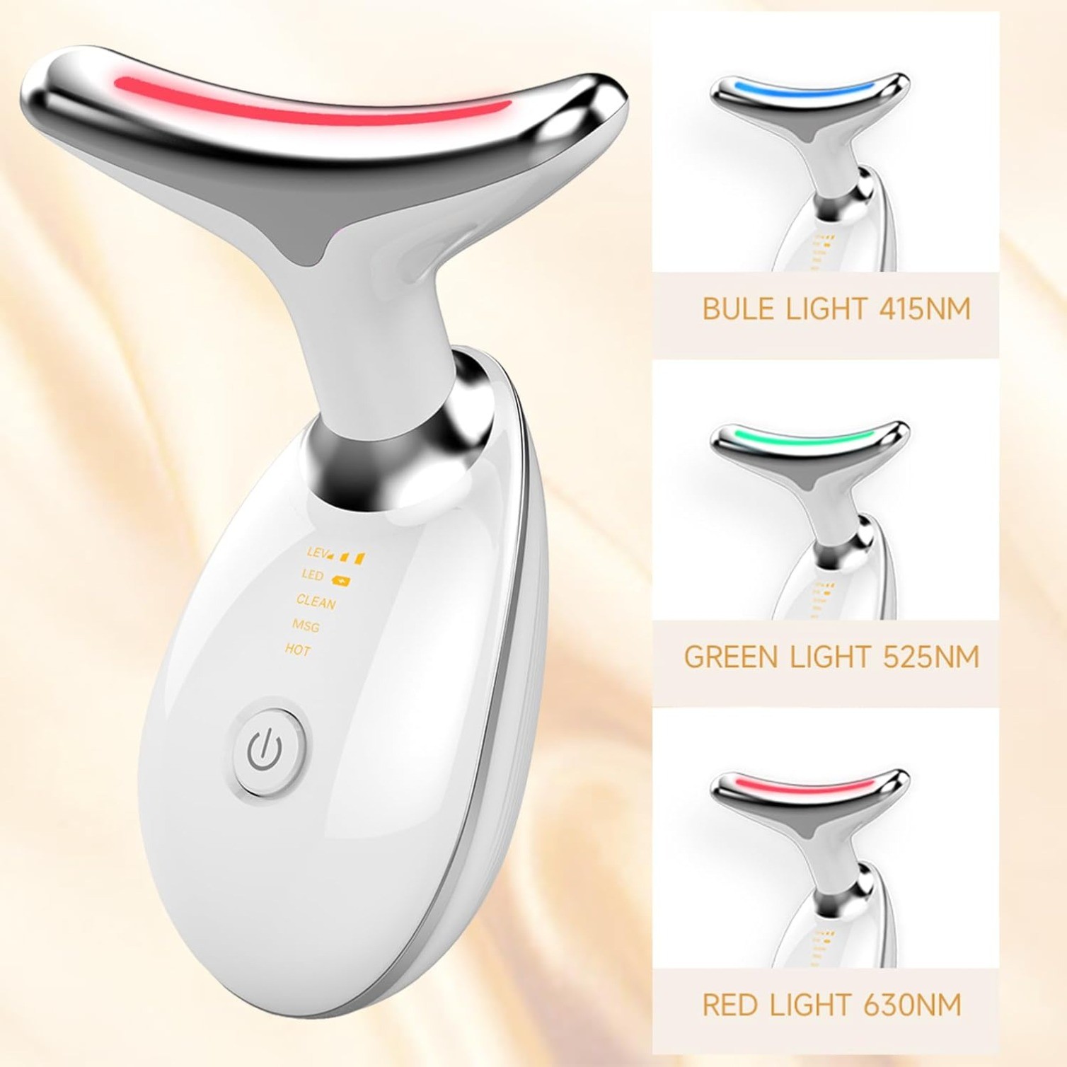 Neck Face Device, 3 in 1 Portable Face Sculpting Tool, Three Modes, White