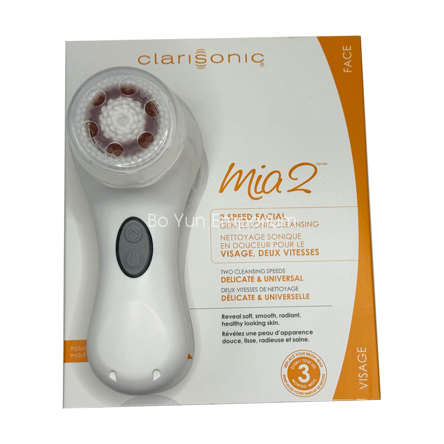 Mia 2 Clarisonic Sonic Cleansing Facial Skin Brush System New White/Pink