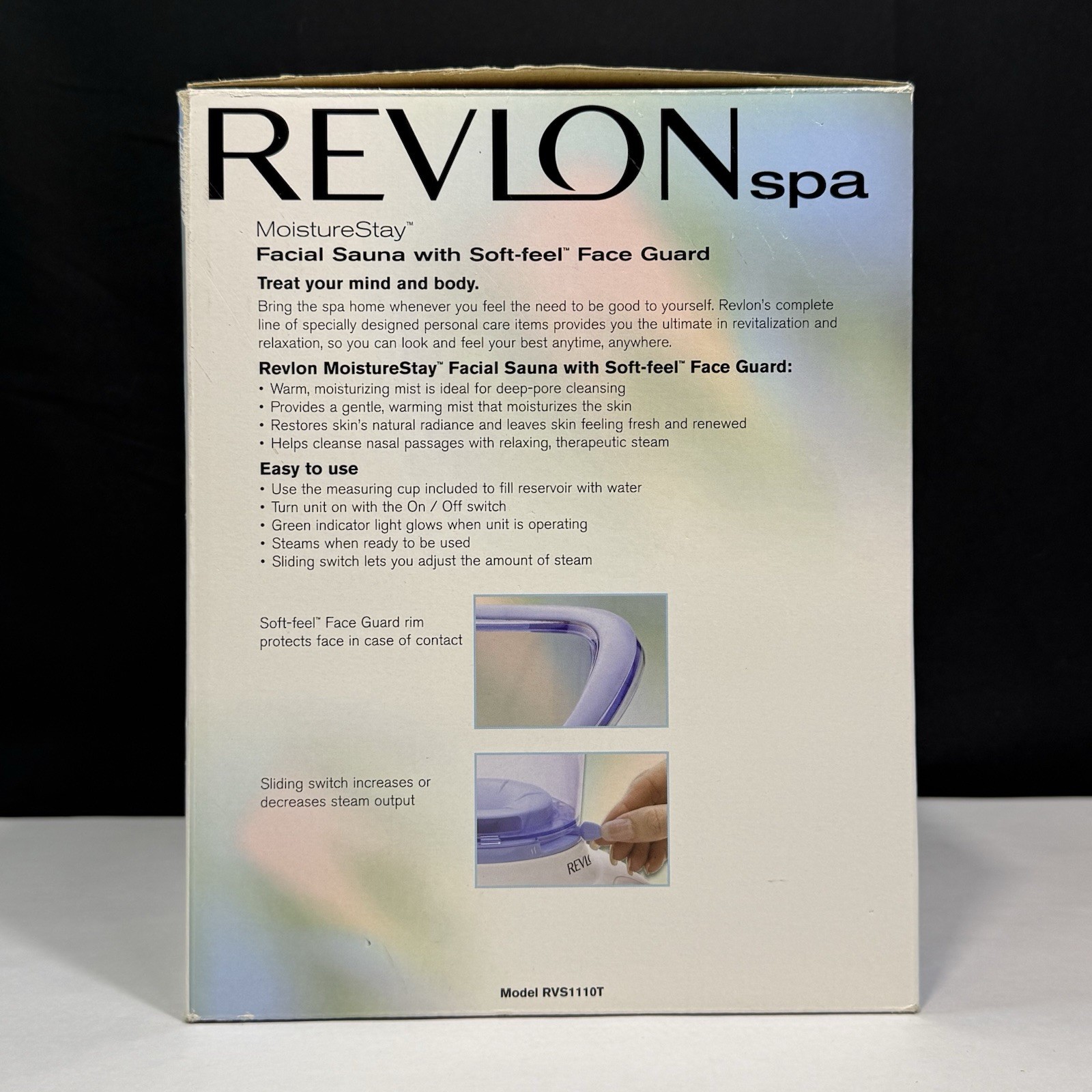 Revlon Spa Moisture Stay Facial Sauna Blue Soft-Feel Guard Inhaler Cone RVS1110T