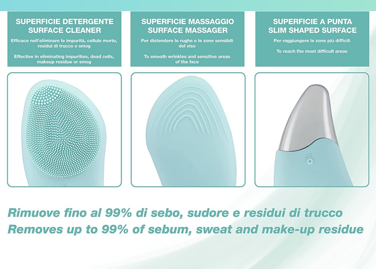 BPER, Face Cleaning Brush and Eye Contour Massager, Waterproof.