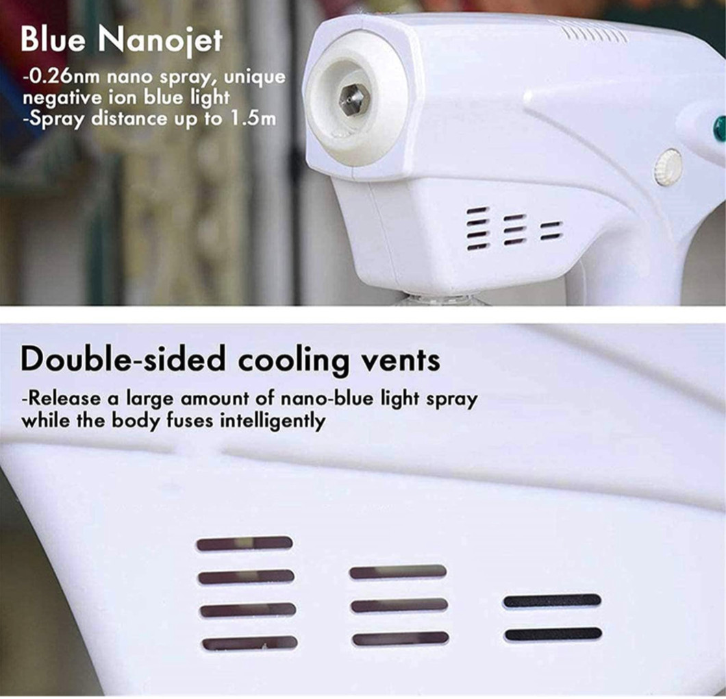 Nano Handheld Blue Light Steam Atomizer Sprayer Fogger ULV Steam Gun Sprayer