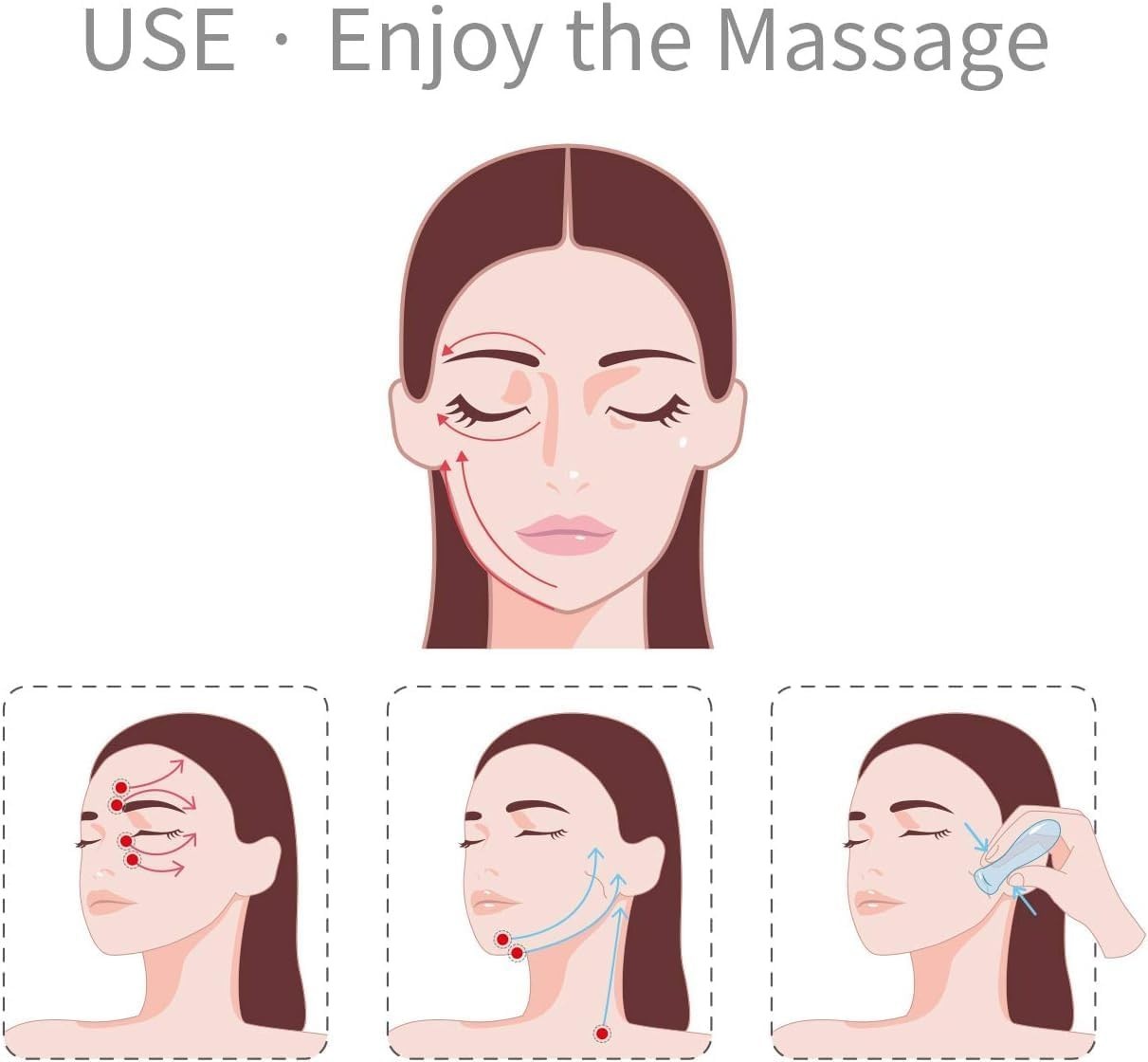 Facial Cupping Set for Face, 4 Clear Silicone Facial Cups, Face Cupping Tool …