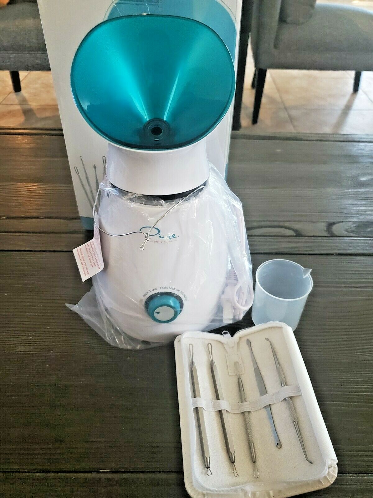 Pure Daily Care NanoSteamer Large 3-in-1 Nano Ionic Facial Steamer with 5 Piece