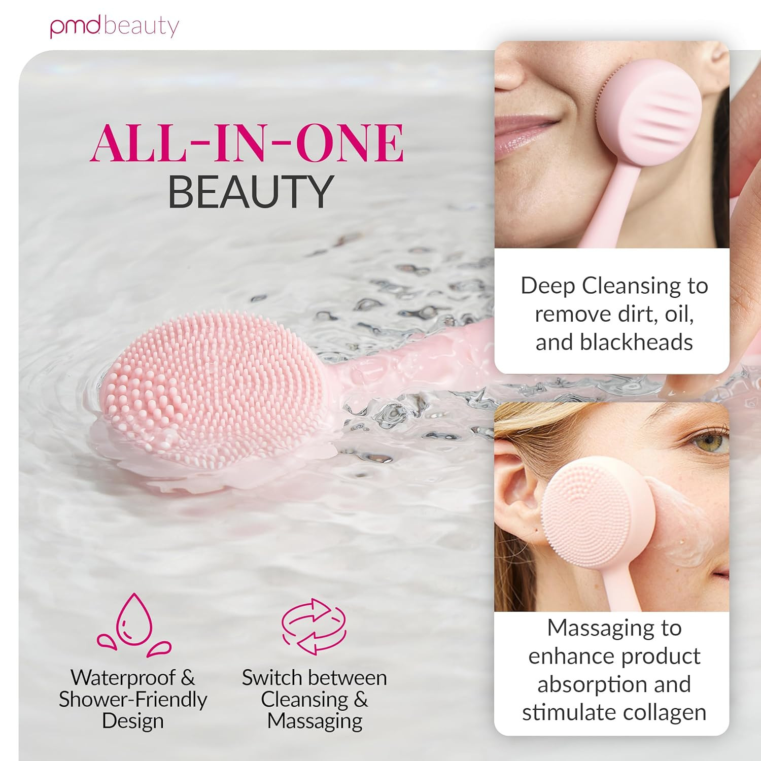Clean, Acne, and Redvolution – Electric Facial Cleansing Brush, Smart Facial Dev