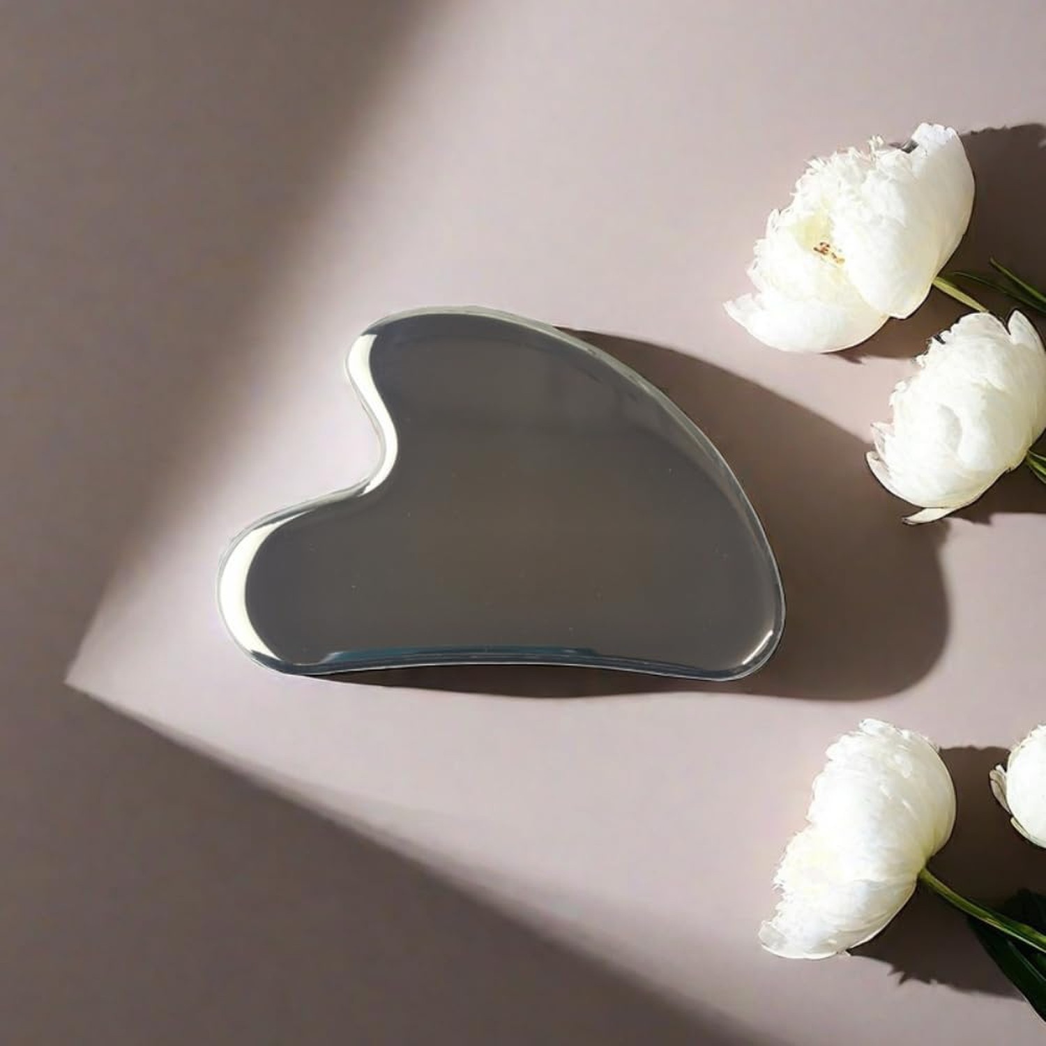 Gua Sha Scraping Tool Set, Heart-Shaped Metal Gua Sha Face Massage Tool, Faci…
