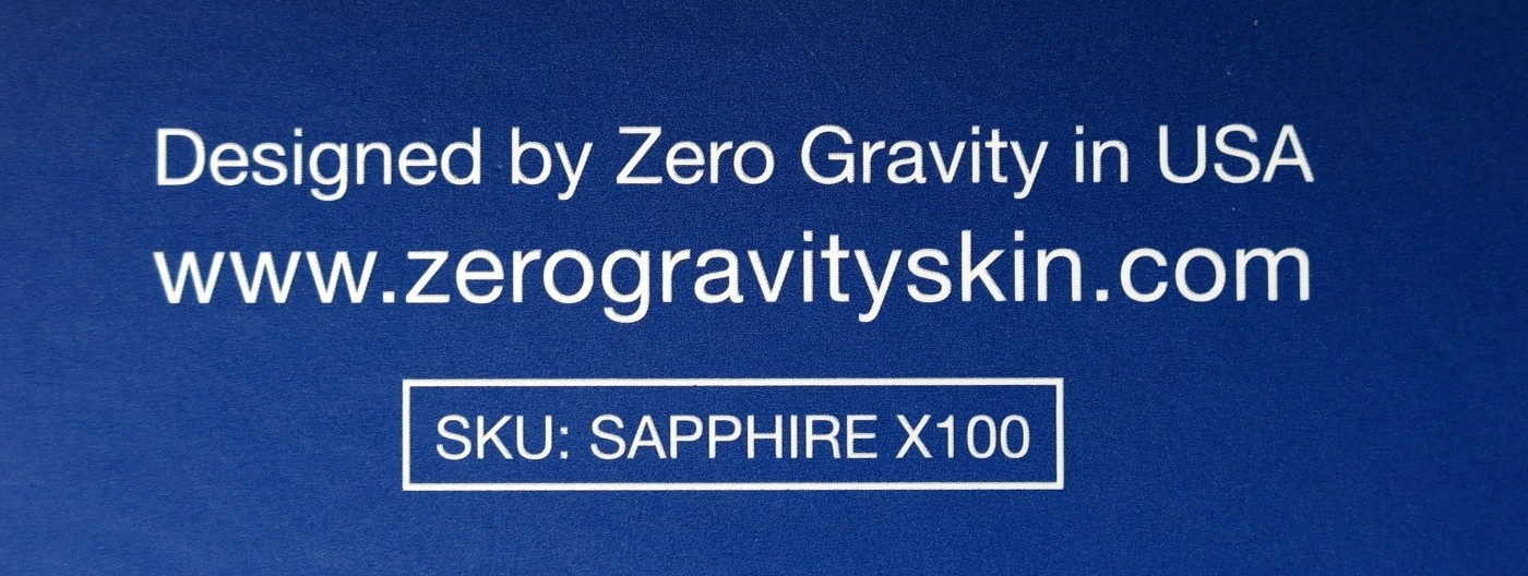 Zero Gravity Sapphire X Mint Condition. Works Perfect. Original Box, Accessories