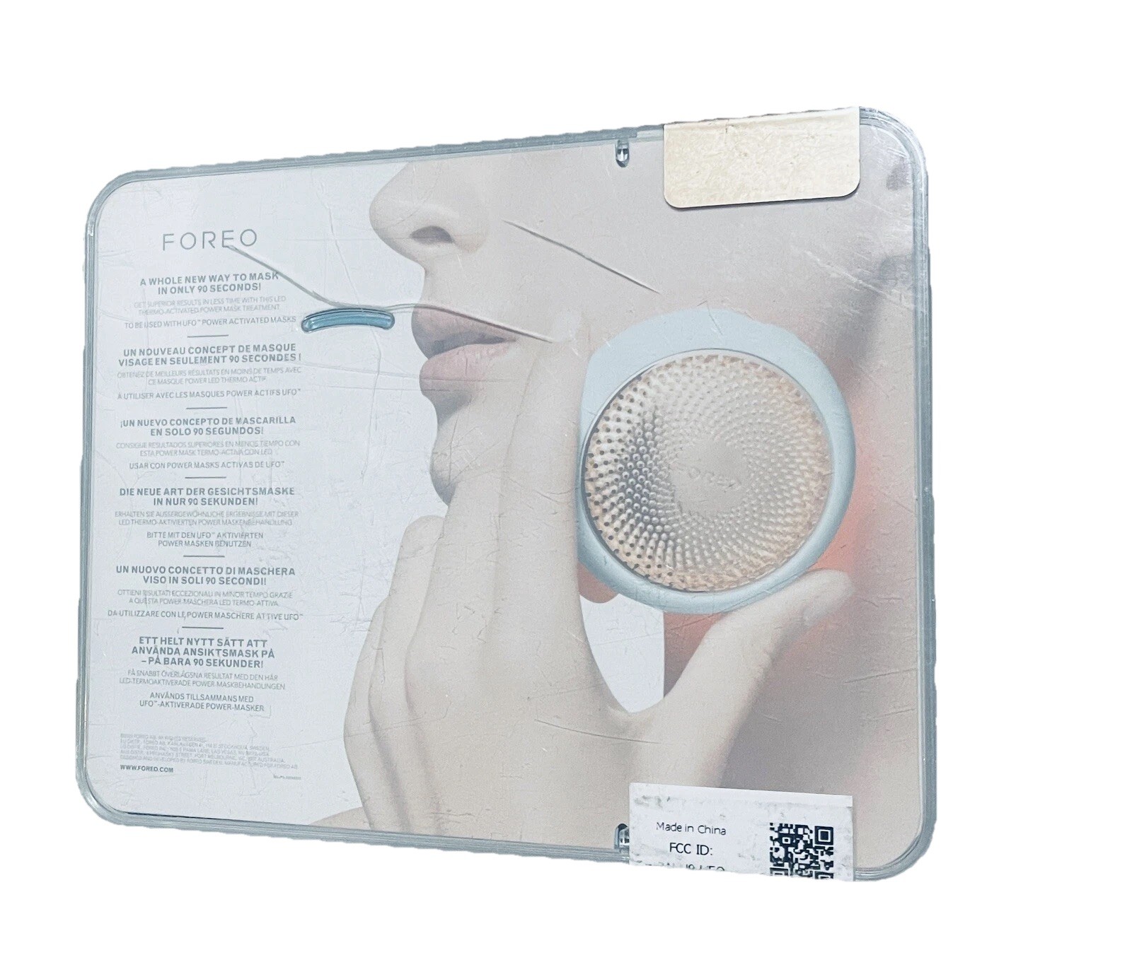 Foreo UFO 2 Mint Heated LED Power Mask Blue Gold – Sealed, Cracked Case