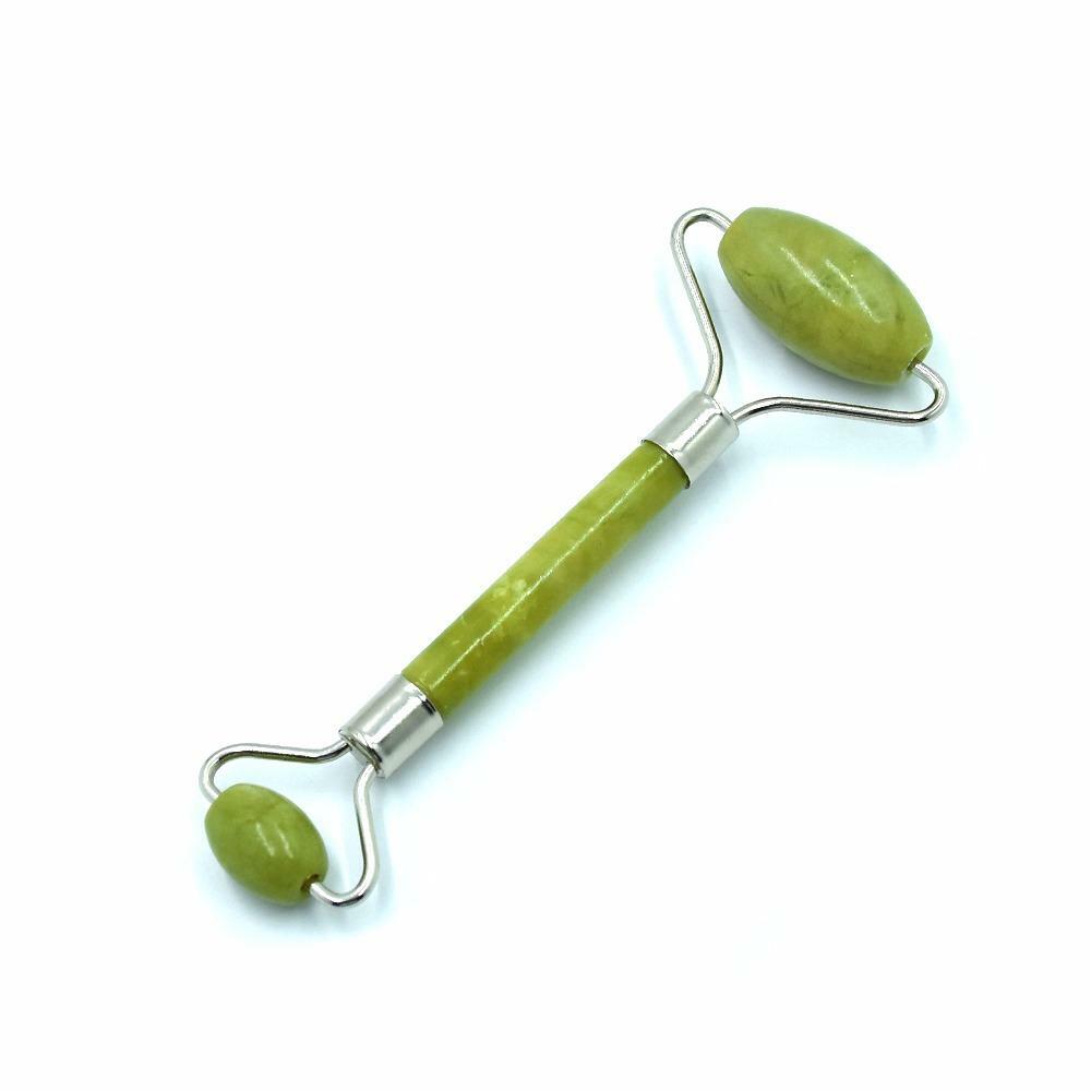 Fibermerix Brand Anti-Aging Facial Jade Roller Massage Tool. 100% Natural Jade S
