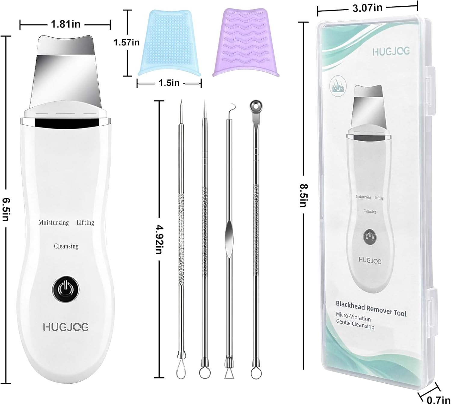 Face Blackhead Remover Tools, Deep Pore Cleaner Skin Scrubber Spatula Facial Scr