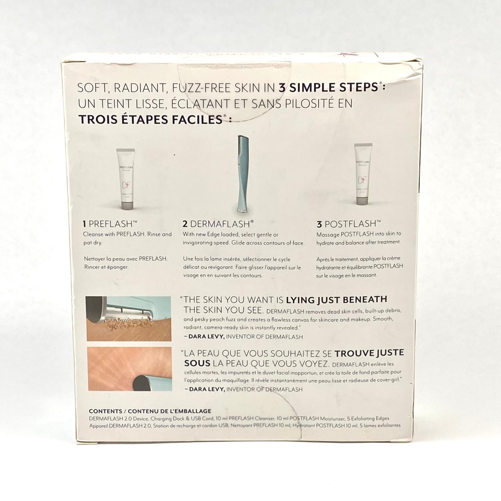 Dermaflash Dual Speed Facial Exfoliation & Peach Fuzz Removal Device Combo Set