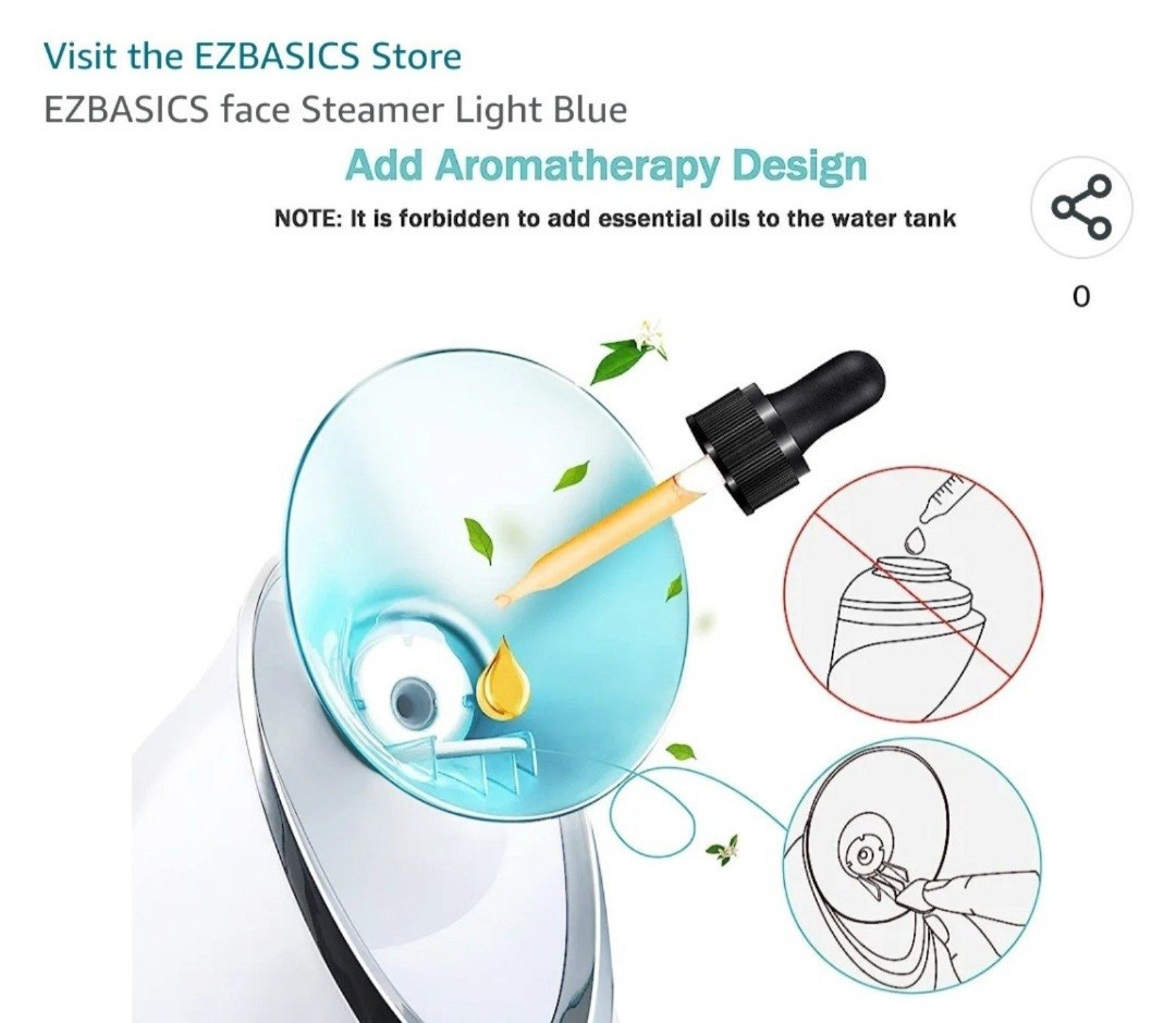 EZBASICS Ionic Face Steamer/ Hair Conditioning, Face Cleansing, Skincare