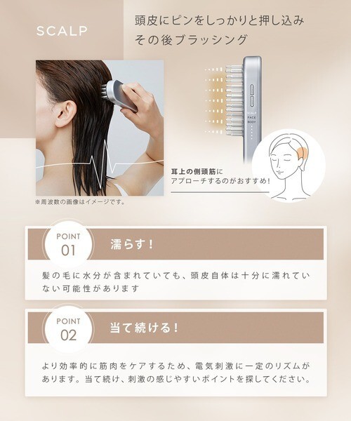 SALONIA EMS Lift Brush Face Care Beauty Home Esthetic Facial Device Tested F/S