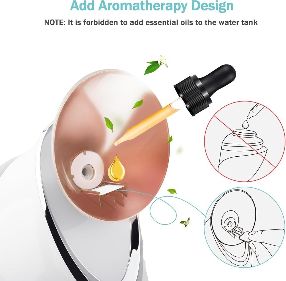 EZBASICS Facial Steamer Ionic Face Steamer for Home Facial, Warm Mist Humidifier