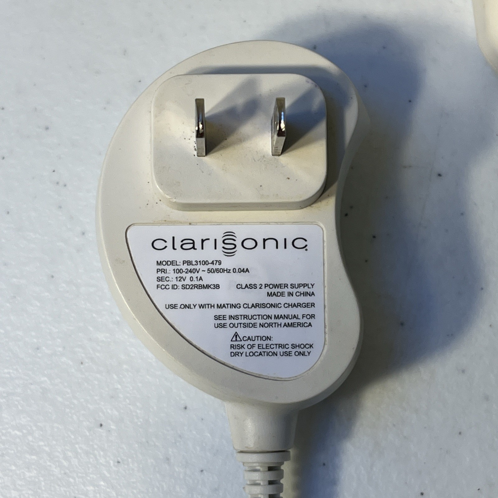 12V 0.1A PBL3100-479 PBL6226 AC Power Supply Charger For Clarisonic MIA1 MIA2