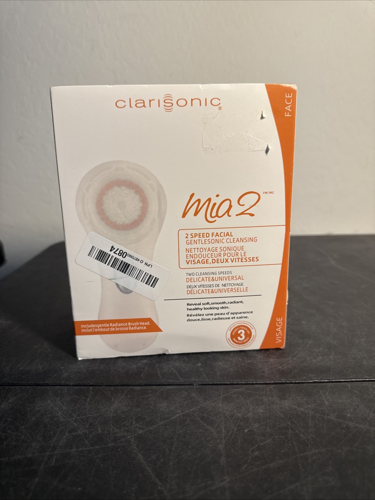 Clarisonic Mia 2 Sonic Facial Skin Cleansing Brush System WHITE New Open Box