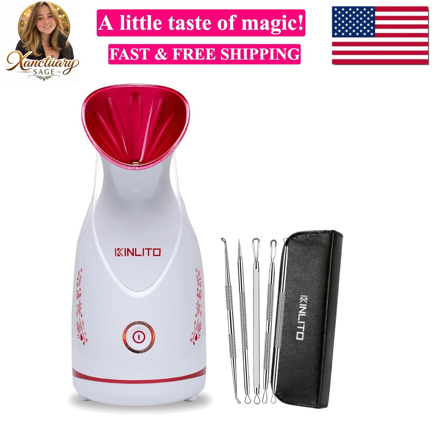 Facial Steamer Ionic Face Steamer for Home Facial, Warm Mist Portable Facial …