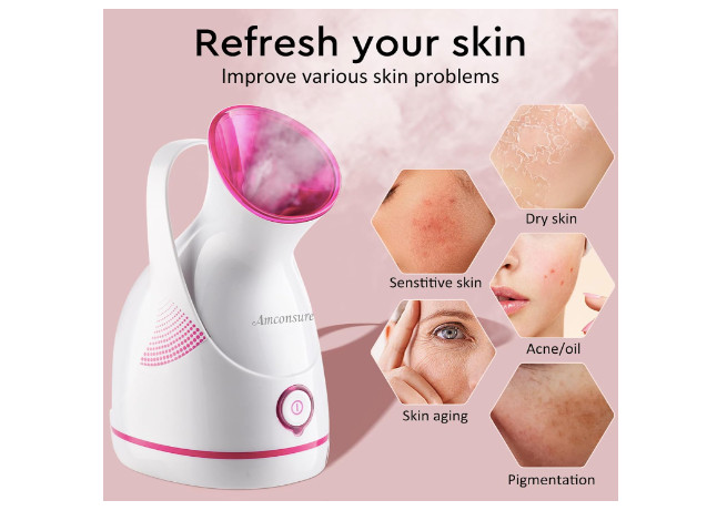 Facial Steamer – Nano Ionic Face Steamer Warm Mist Steamer for Face Home Saun…