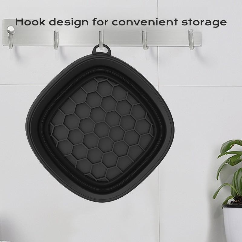 Collapsible Silicone Face Ice Bowl Black Facial Ice Bath Puffiness Skin Cooling