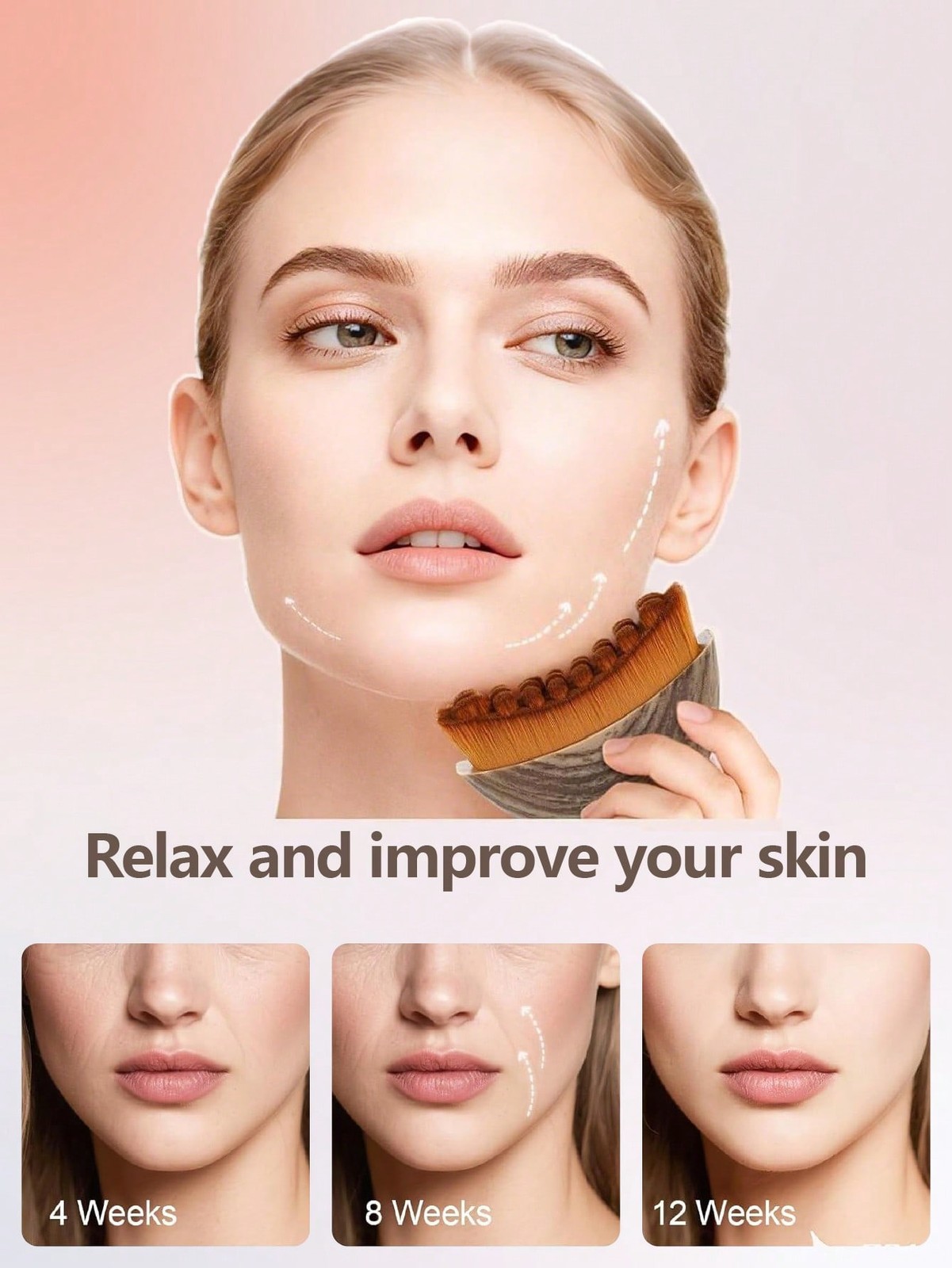 Lymphatic Drainage Face Brush Gua Sha Facial Contour Massager