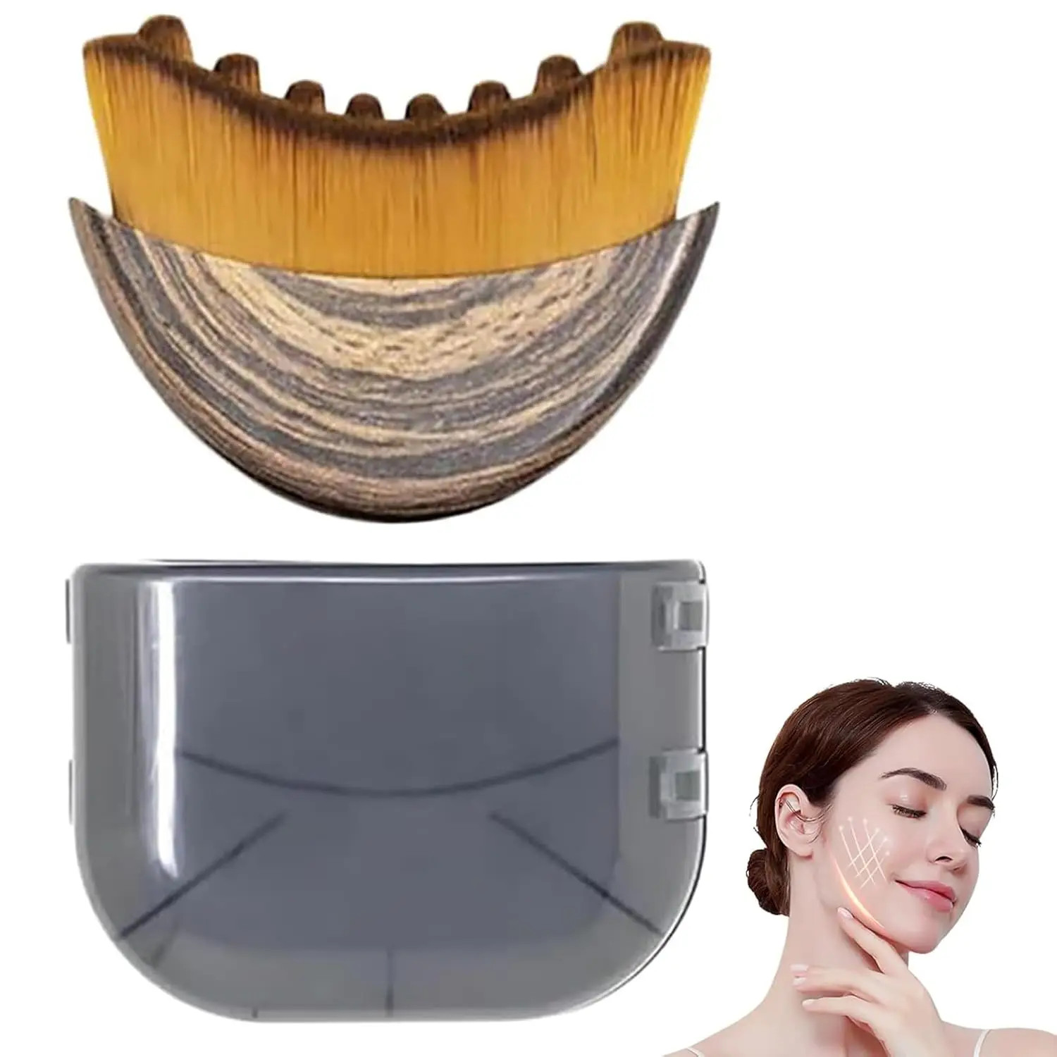 1/4 Pieces Contour Brush Scraping Board Set Women’S Lymphatic Contour Facial Bru