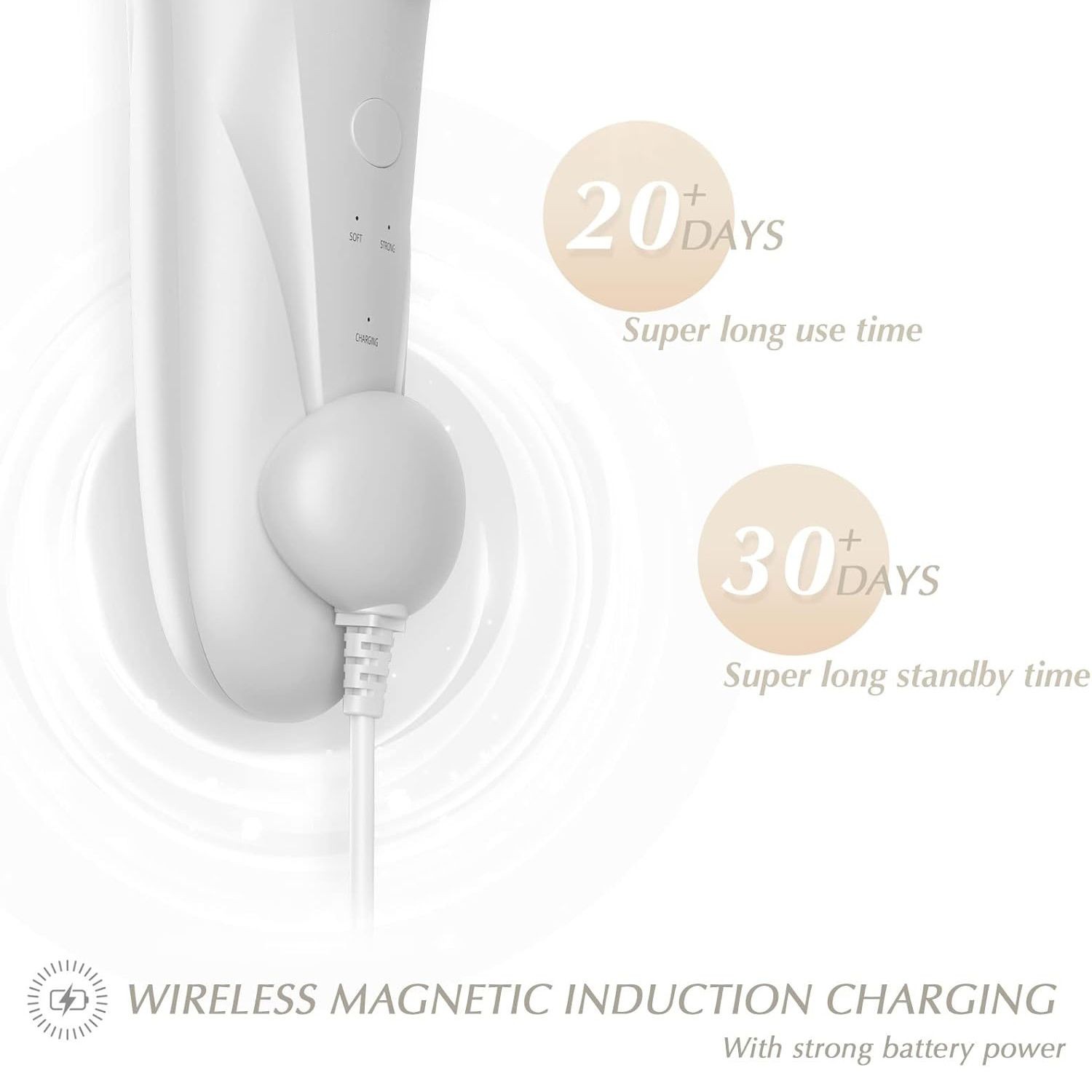 Facial Cleansing Brush, Sonic Facial Brush with 3 Brush Heads for Daily Skin Car