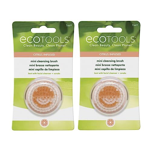 EcoTools Mini Facial Cleansing Brush, Infused with Citrus, Best with Facial