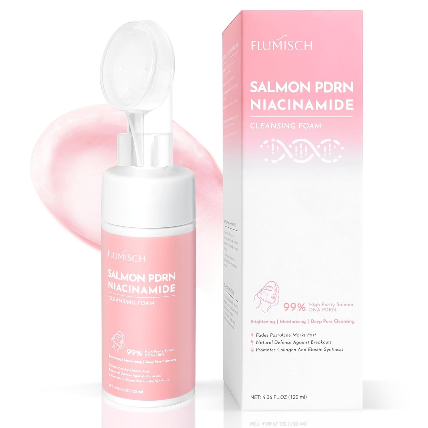 FluMisch Salmon DNA PDRN Facial Cleanser with Massage Heads