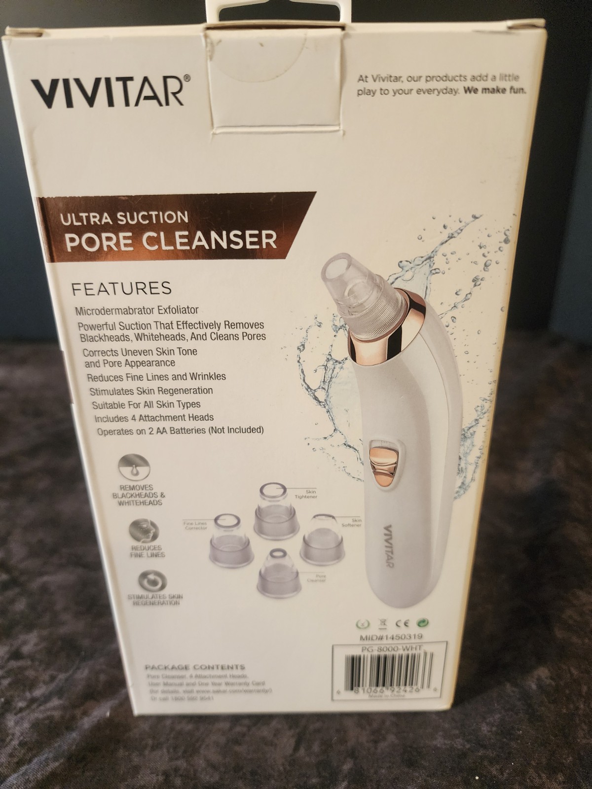 Vivitar Simply Beautiful Ultra Suction Pore Cleanser Metallic Series White