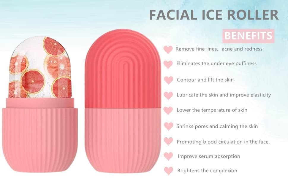 KRIXA Ice Roller for Face & Eyes – Reusable Icy Blue Skin Care Massager